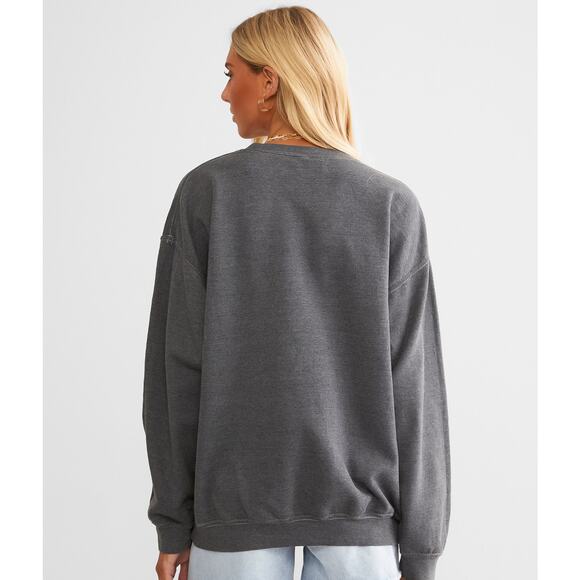 Johnny Cash Ring of Fire Band Black Vintage Wash Pullover Crewneck Sweatshirt - Picture 3 of 4